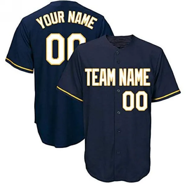 Custom-Navy-Baseball-Jersey Custom Navy Baseball Jersey