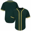 Green Full Button Baseball Jersey
