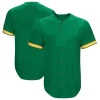 Kelly Green Button Front Baseball Jersey
