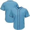 Light Blue Full Button Baseball Jersey