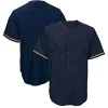 Navy Button Front Baseball Jersey
