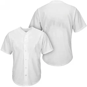 White-Button-Front-Baseball-Jersey White Button Front Baseball Jersey